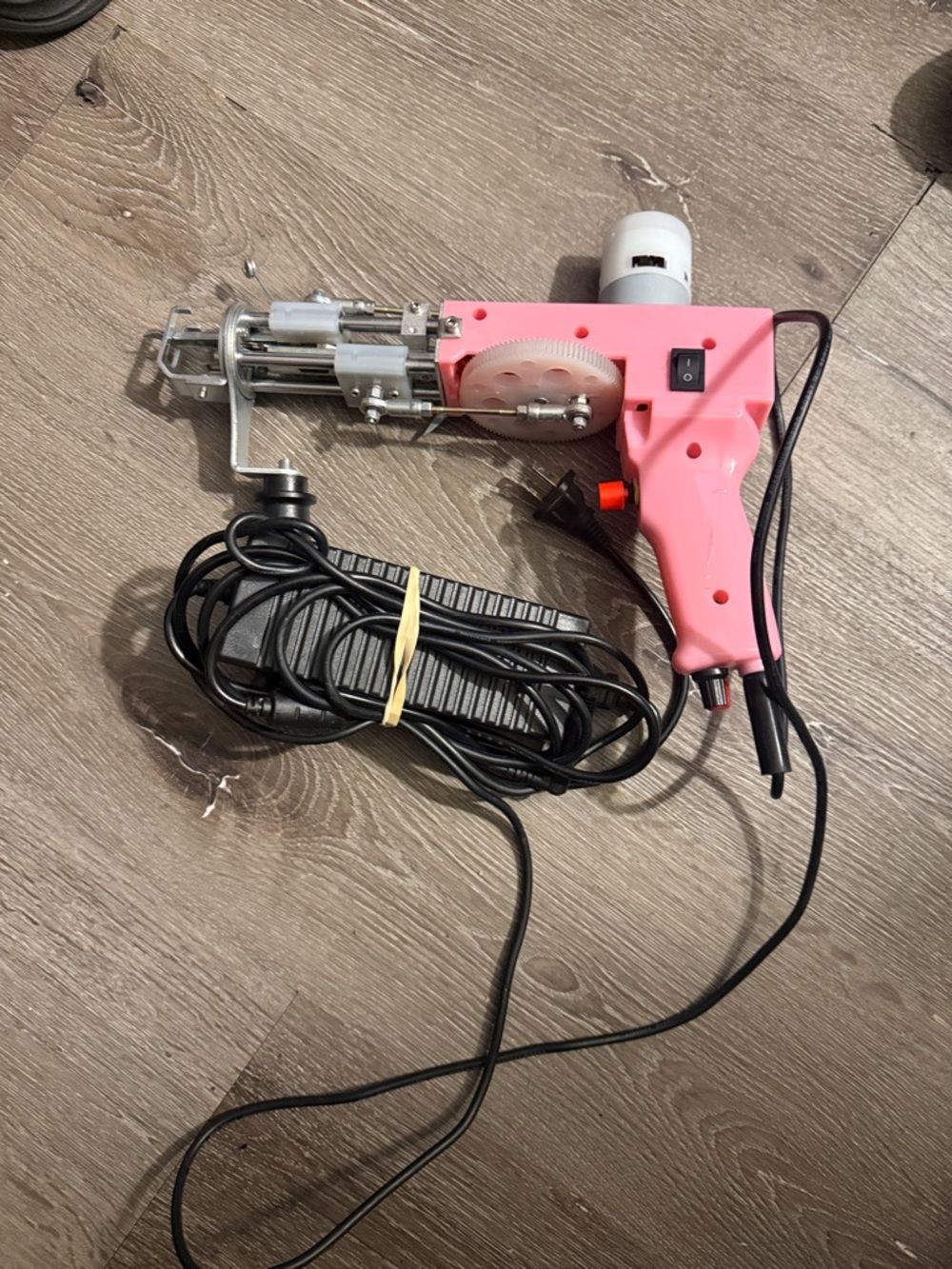 Pink Electric Carpet Rug Gun Carpet Weaving Knitting Machine 2 In 1 Tufting Gun